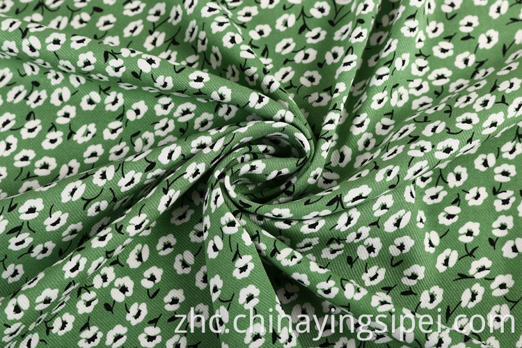 新产品印刷布粘性人造丝面料适用于女装